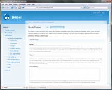 admin content - add content type